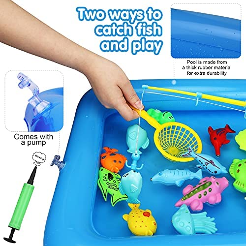 Kids Magnetic Fishing Game Toy Set with Fishing Pole,Toddler Pool Fishing  Game for Kids Bath Toy - Kourani Online