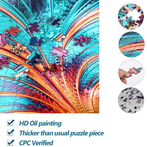 Bgraamiens Puzzle-Feather Fractal Artistic Design-1000 Pieces Creative ...