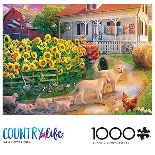 Buffalo Games – Farm Flower Pups – 1000 Piece Jigsaw Puzzle ...