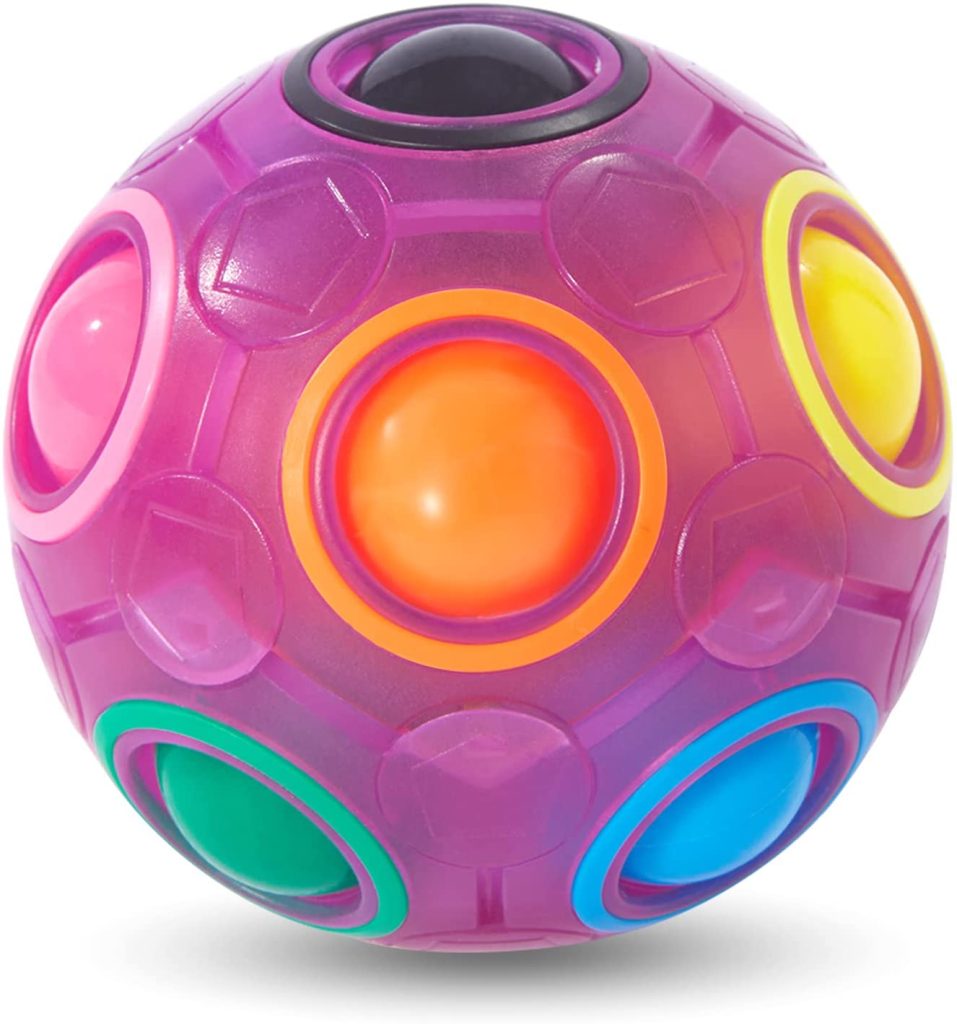 Vdealen Fidget Ball Rainbow Puzzle Ball, Fun 3D Puzzle Stress Reliever ...