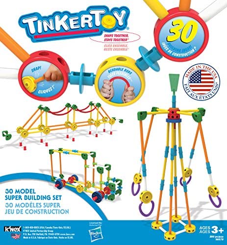 tinkertoy 30 model 200 piece super building set