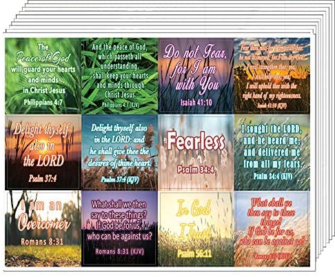 Neweights Bible Verses To Soothe Your Soul Stickers (10 Sheet) – Total 120  Pcs (10 X 12Pcs) Individual Small Size 2.1 X 2 Inches, Waterproof, Unique  Designs, Encouraging Colorful Stickers – Homefurniturelife Online Store