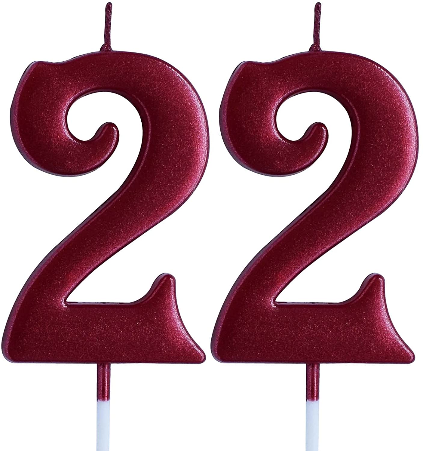 Red 22nd Birthday Candle Number 22 Years Old Candles Cake Topper Boy Or Girl Party Decorations Supplies Homefurniturelife Online Store