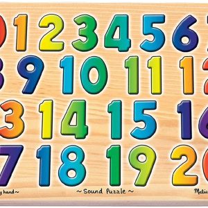 Melissa & Doug Numbers Sound Puzzle – Wooden Puzzle With Sound Effects (21  pcs) – Homefurniturelife Online Store