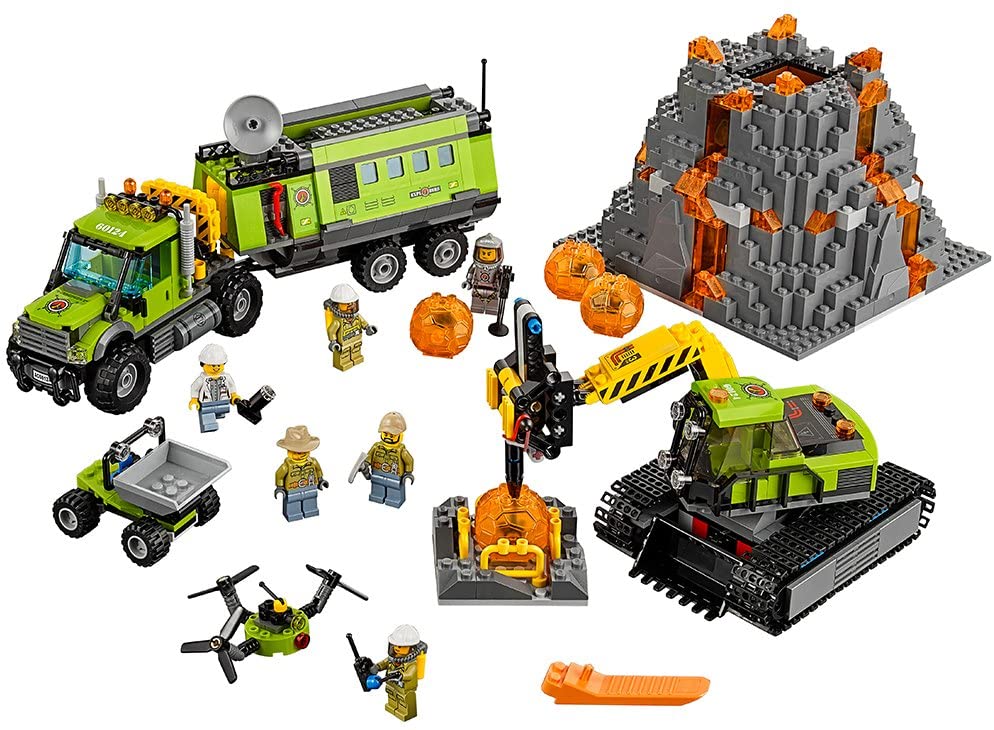 lego city volcano set