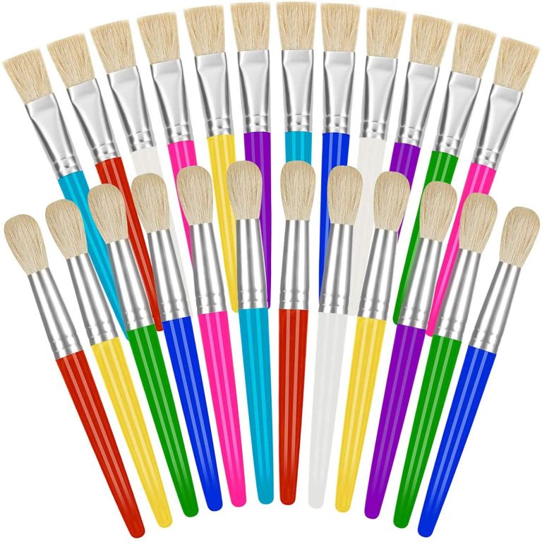 Toddler Paint Brushes 24 Pack, Large Paint Brushes for Kids Bulk, Easy ...