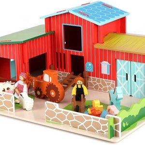 large wooden farm set