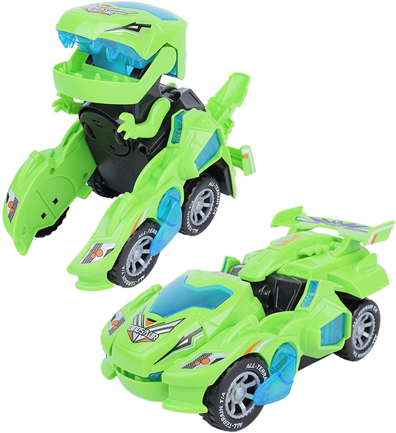 led dinosaur transformation car toy