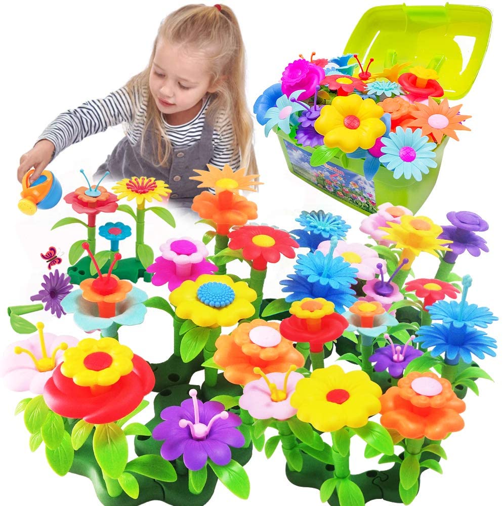 build a garden flower building stem toy