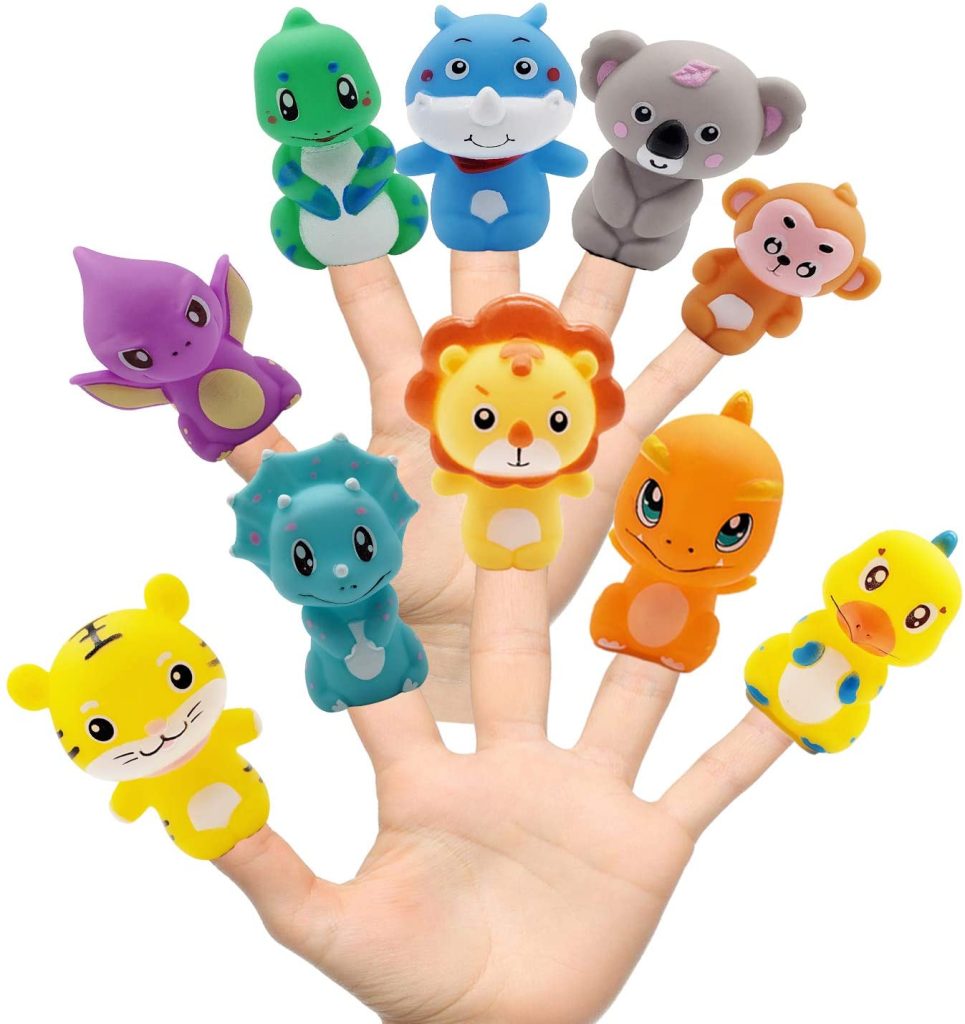 Kakaluote Finger Puppets for Kids, Tiny Hands Toys, Colorful Rubber ...