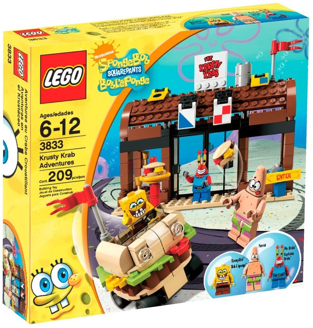 spongebob krusty krab toy set