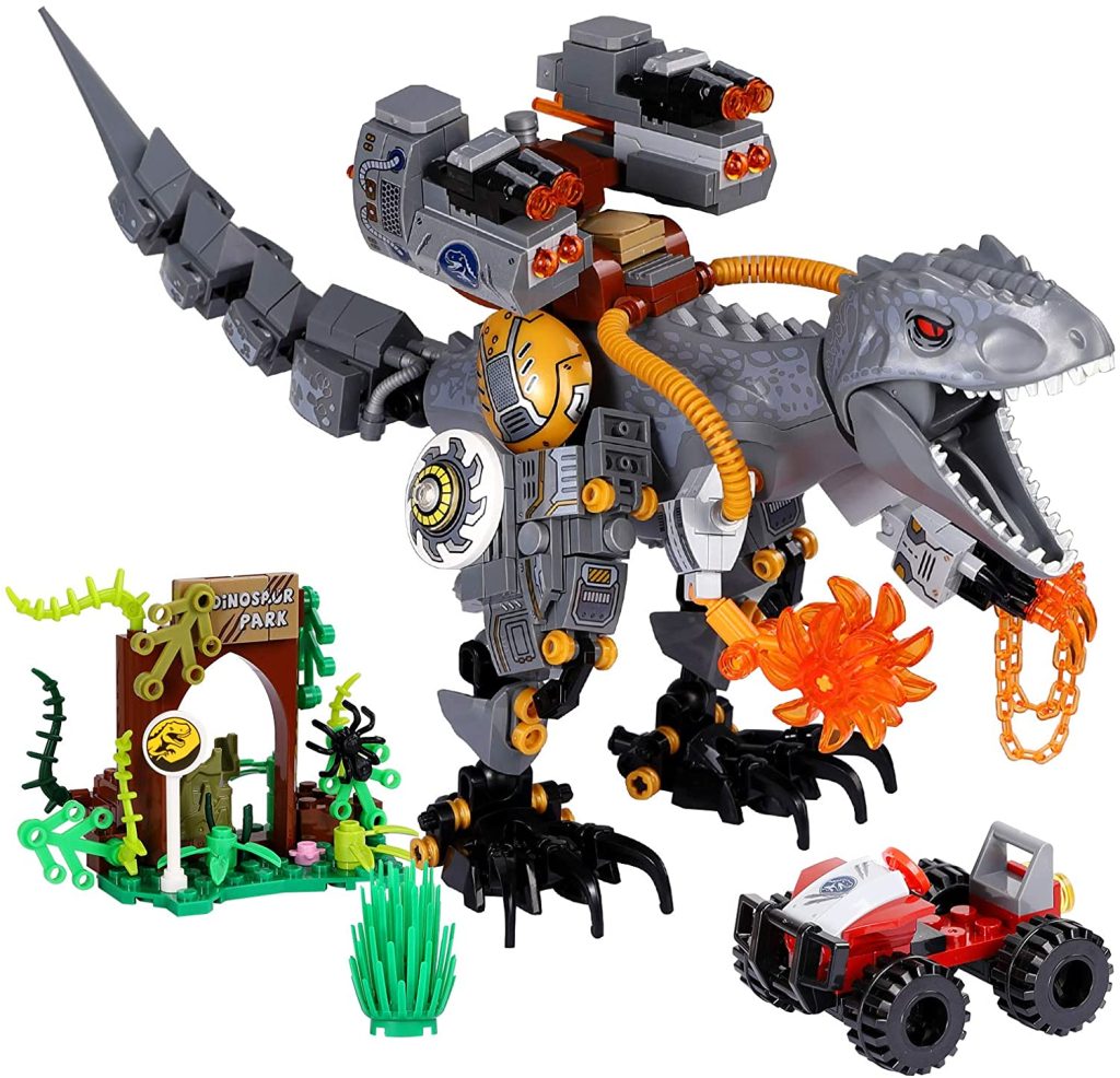 ENJBRICK Dinosaur Building Kit STEM Building Blocks Toys for Boys Ages ...