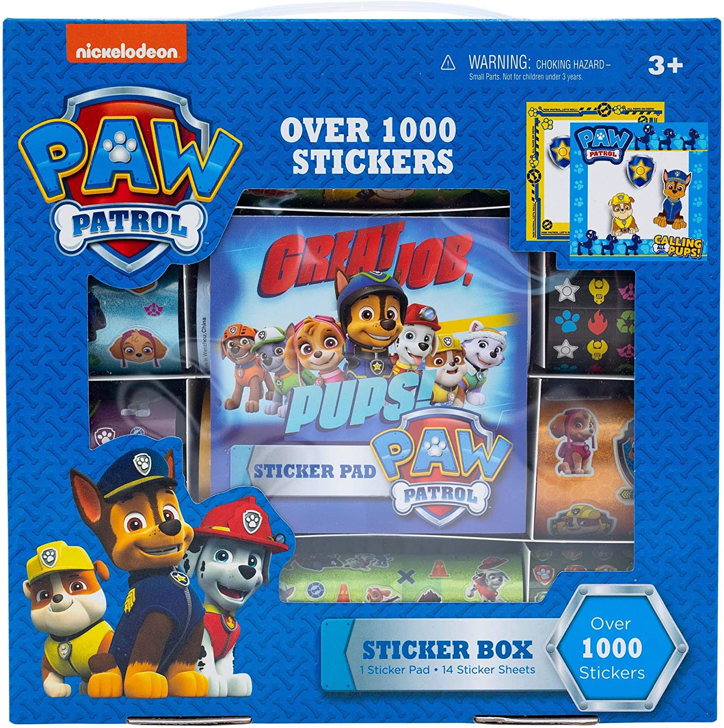 paw patrol sticker box