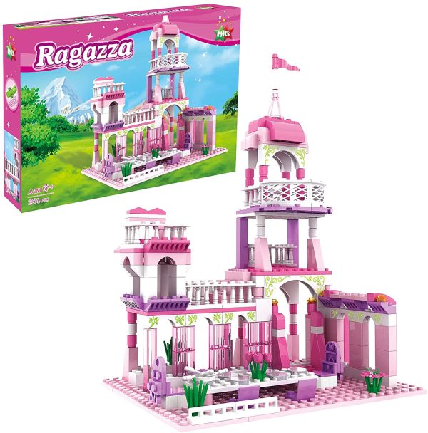 pink princess castle toy