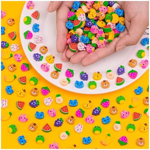 120 Pack Animal Erasers for Kids Toy Bulk Pencil Erasers 3D Mini