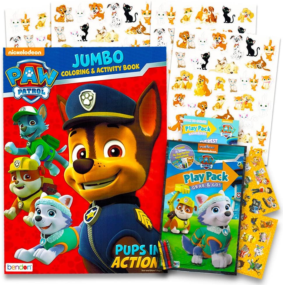 paw patrol coloring and activity set