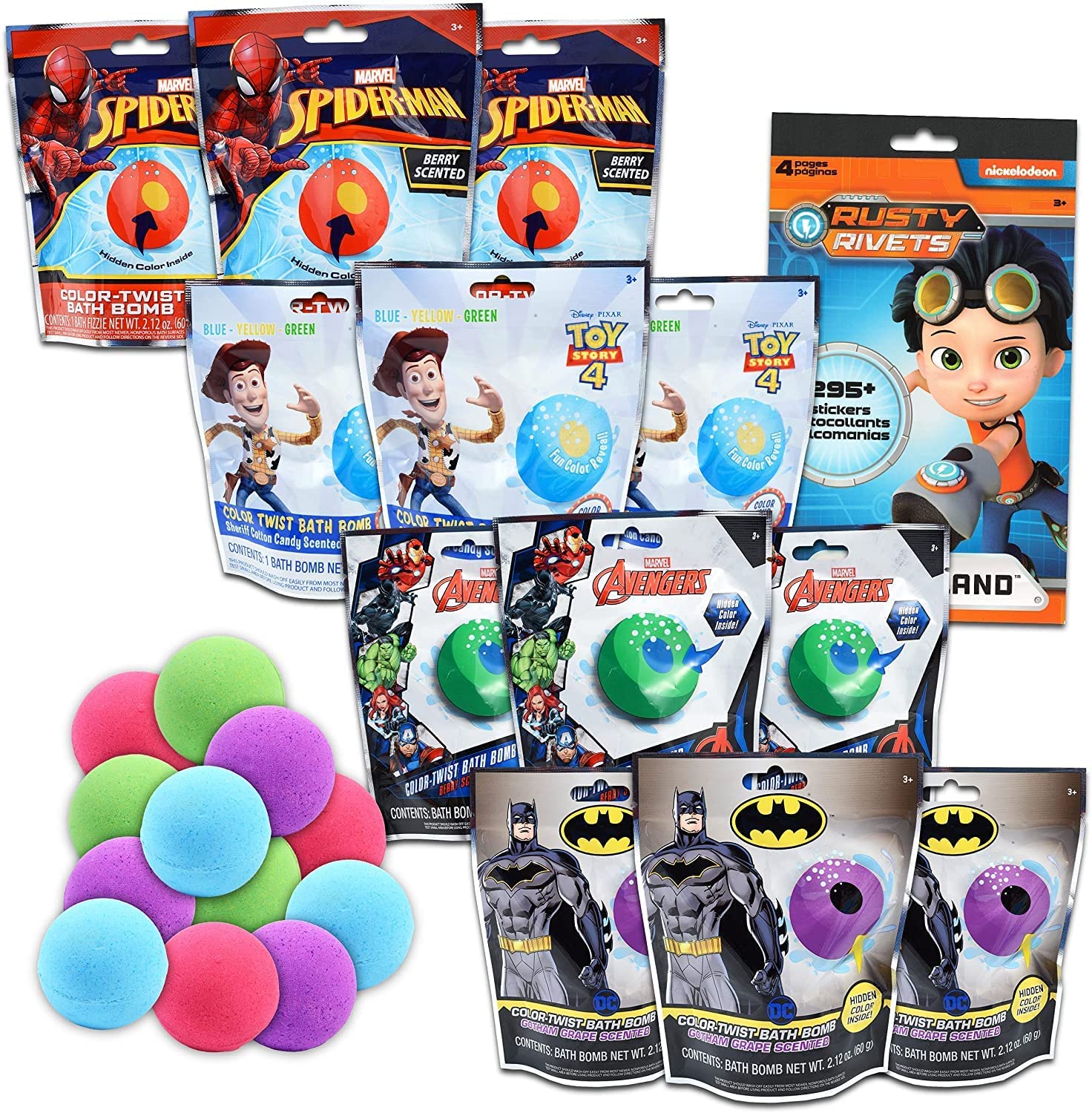 superhero bath toys