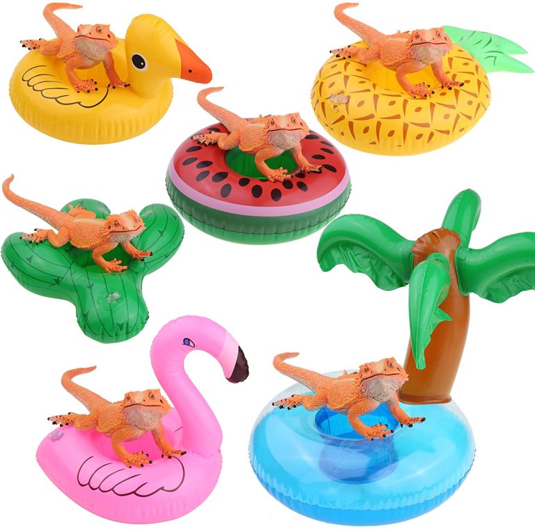 YUYUSO 6 Pack Bearded Dragon Lizard Bathe Float Bathtub Toy Enjoy The ...