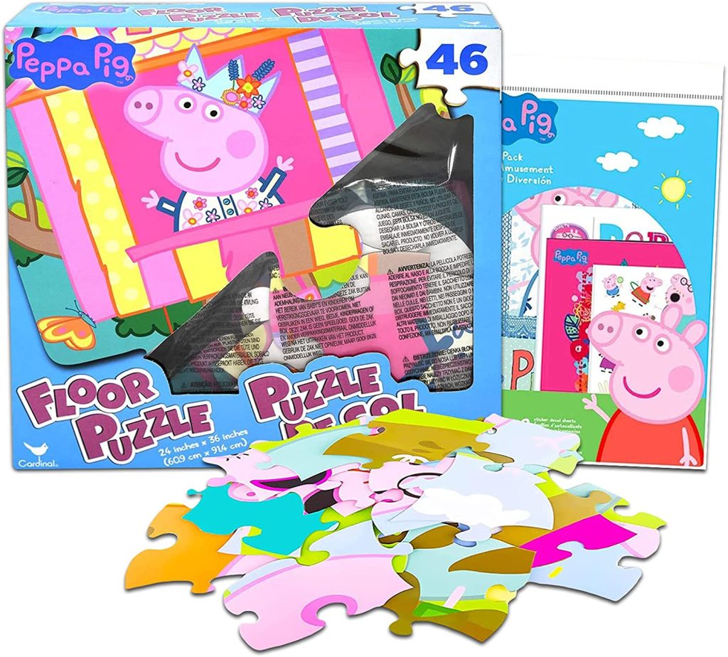 Peppa Pig Floor Puzzle Set ~ 2 Pc Bundle with Peppa Pig Floor Puzzle ...