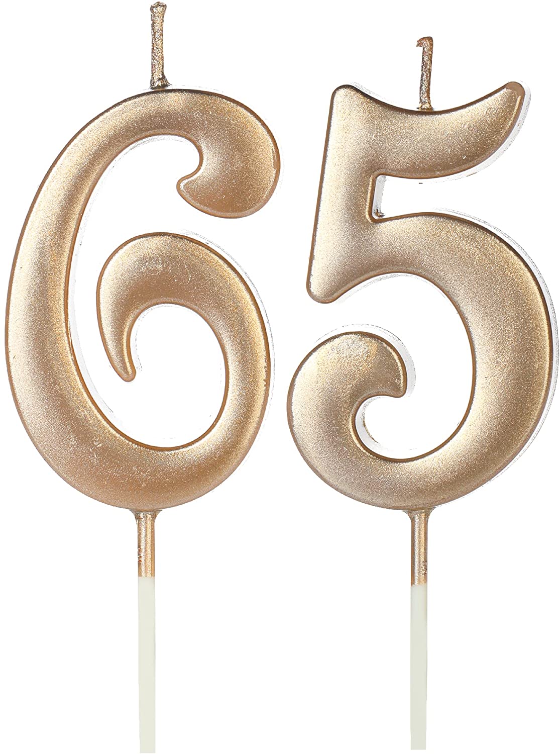 Super Gold 65 Year Old Birthday Cake Topper