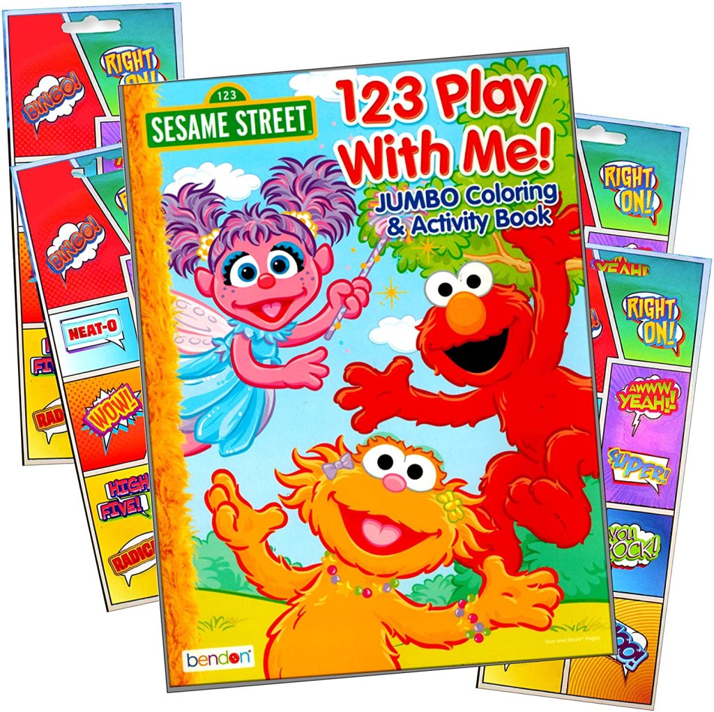 Sesame Street Coloring Book with Stickers Homefurniturelife Online Store