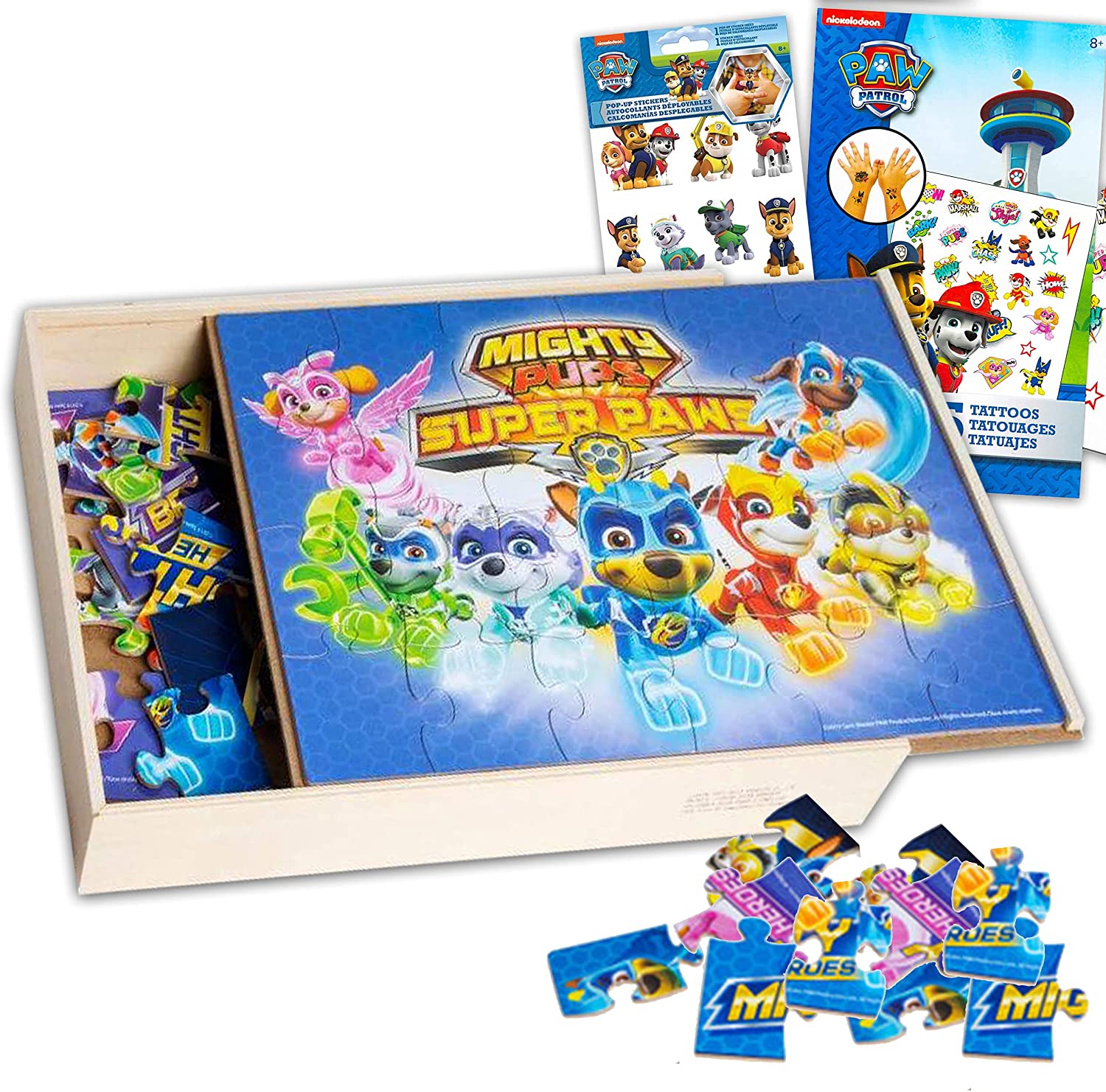 paw patrol wooden puzzle set