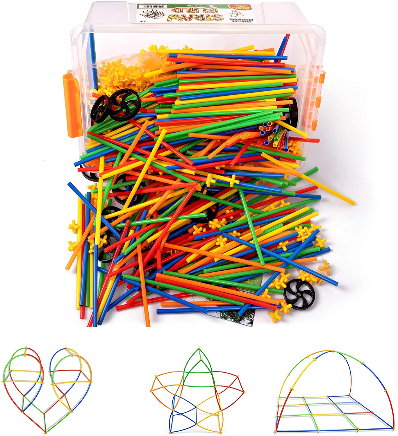 straw building set