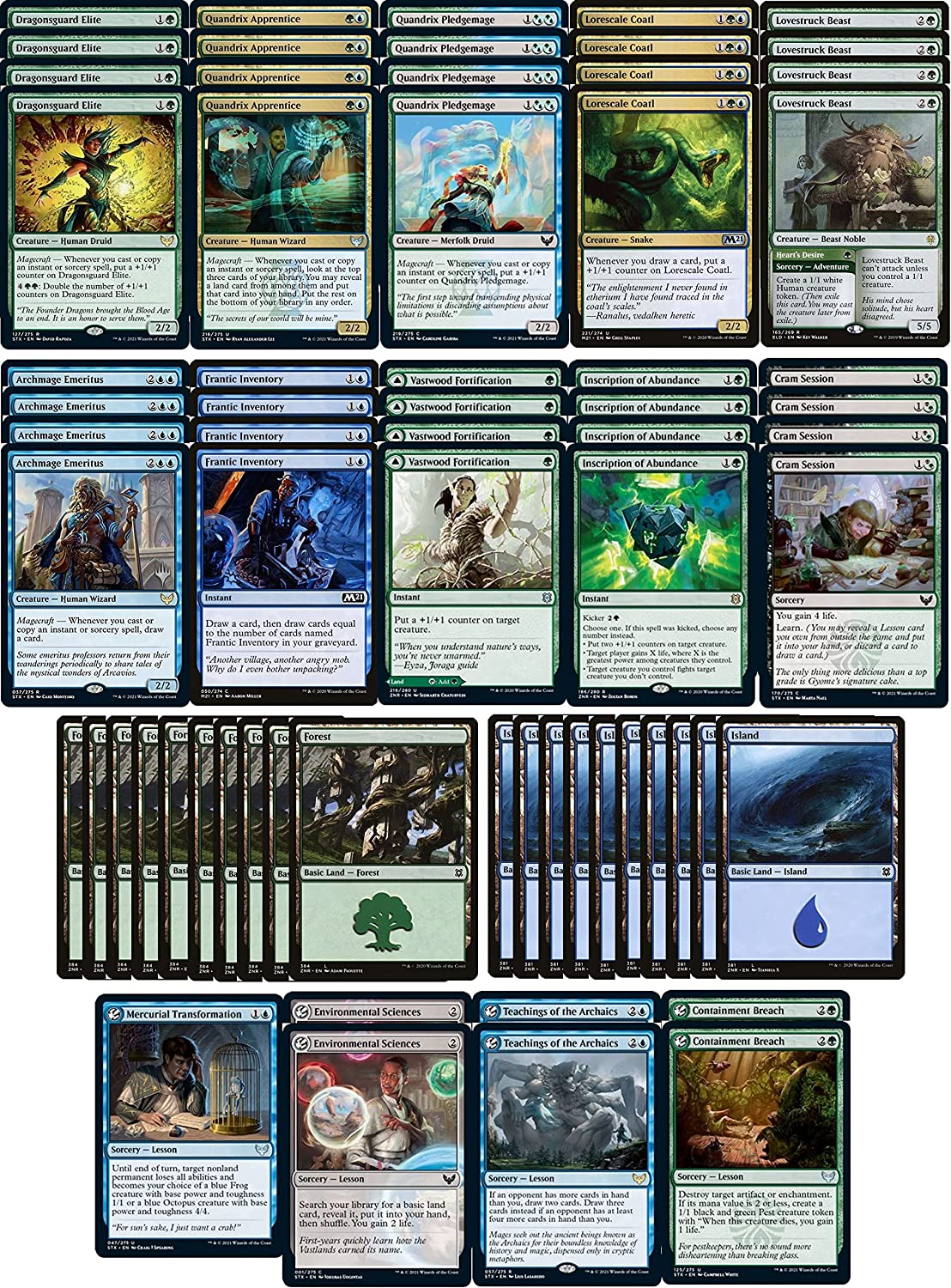 Elite Simic Magecraft Deck - Blue Green - Very Powerful - Modern and ...