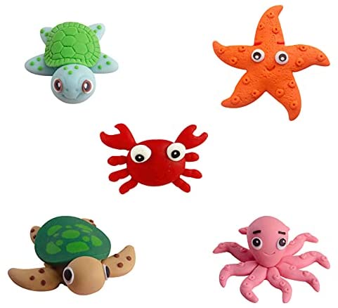 Huathy Handmade Ocean Sea Animals Cake Toppers for Under the Sea Theme ...