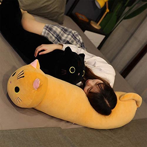 Hofun4U Black Cat Plush Pillow 35.4 Inch Cat Stuffed Animal Kawaii Kitty Plush Long Body Pillow Anime Cat Soft Throw Pillow Christmas Birthday Party for Adults Kids Girls Boys Homefurniturelife Online...