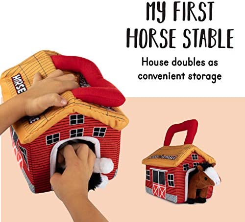 plush horse stable playset