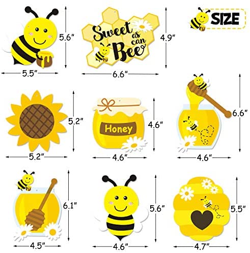 30 Pieces Bee Hanging Swirl Decorations Bee Party Hanging Swirls