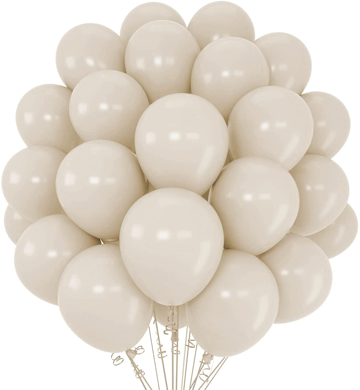 12 Latex Balloons, Decorator Beige