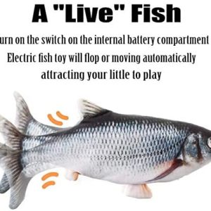 electric moving fish interactive plush toys