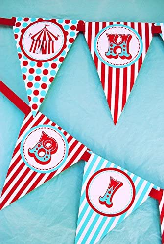 Circus Carnival Happy Birthday Banner Pennant – Homefurniturelife ...