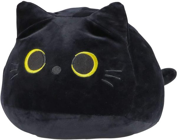 black cat pillow plush