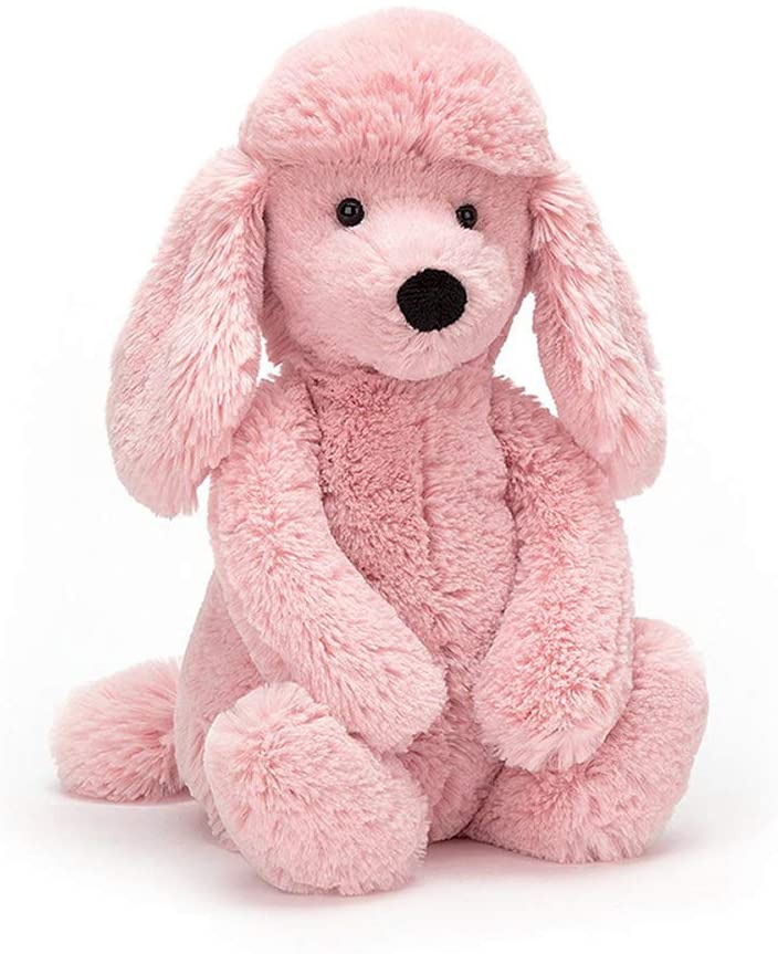 pink poodle stuffed dog