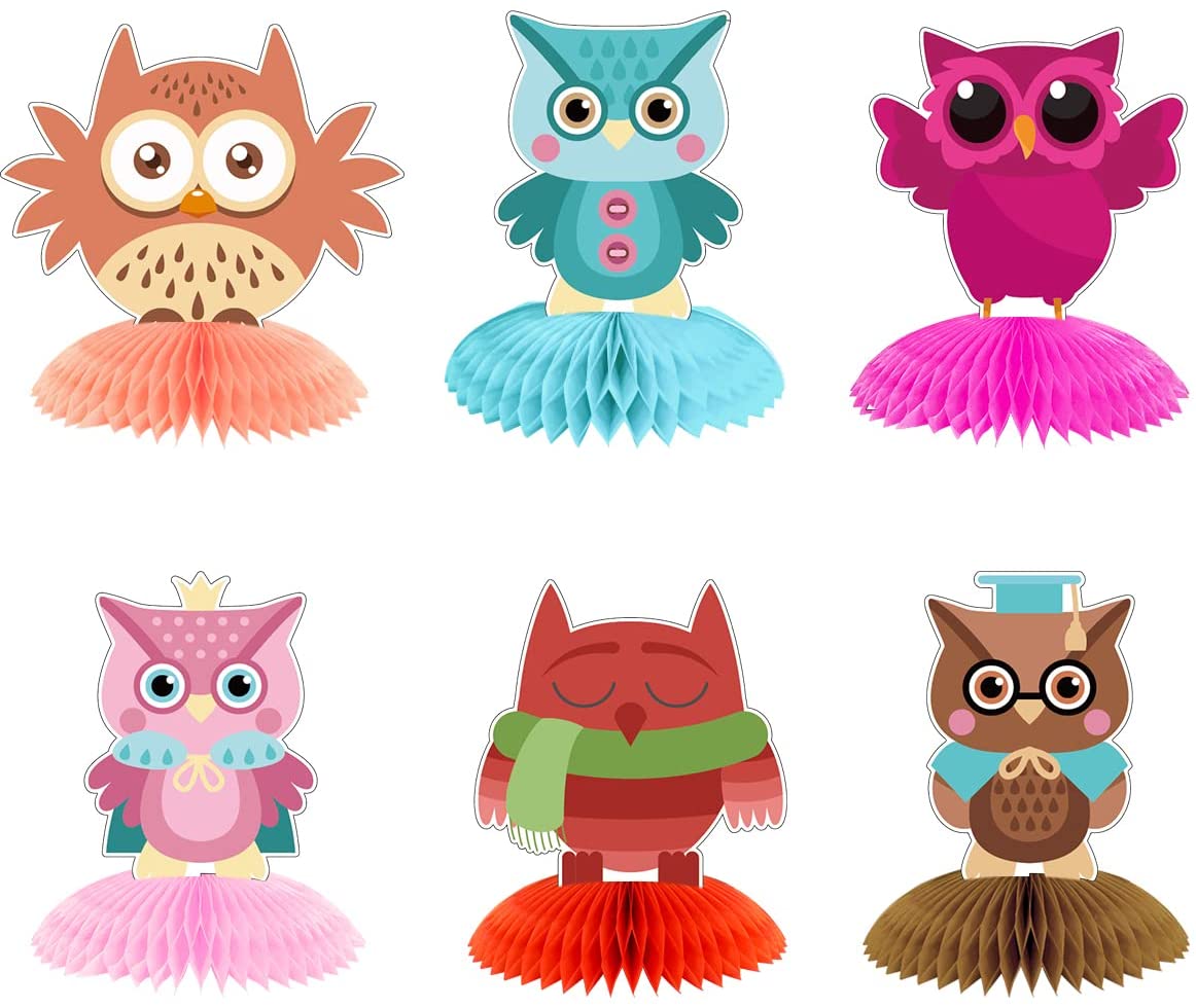 owl girl baby shower decorations centerpieces