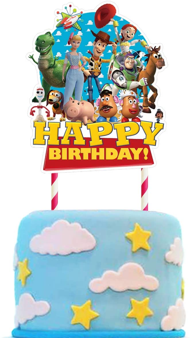 TOPPER FELIZ CUMPLEAÑOS TOY STORY ACRÍLICO - Decopast - Suministros  decorativos para pastelería