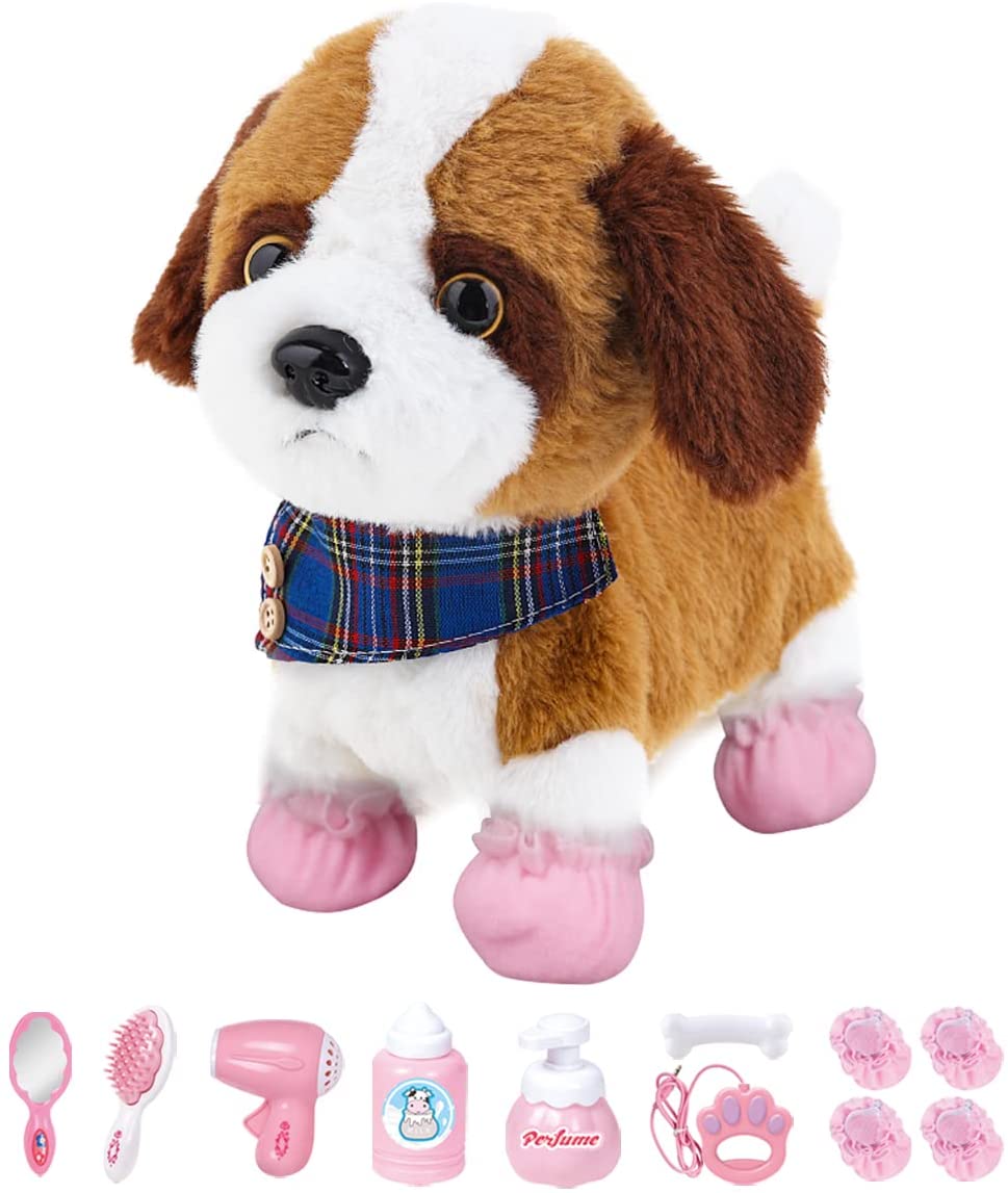 walking soft toy dog