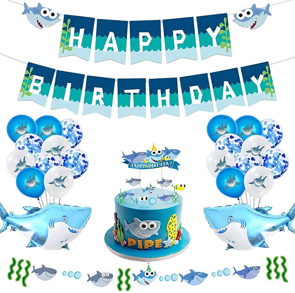 Shark Theme Birthday Party Supplies for Kids for Ocean Theme Birthday Party