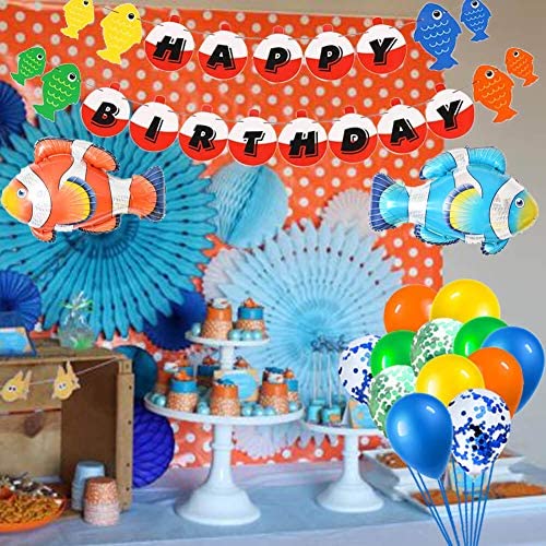 Buy Fish Balloons Fishing Birthday Supplies 40Pcs Gone Fishing