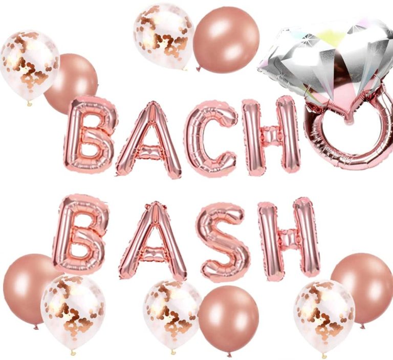 JeVenis 12 PCS Rose Gold Bach Bash Balloons Bach Bash Decorations Bach ...