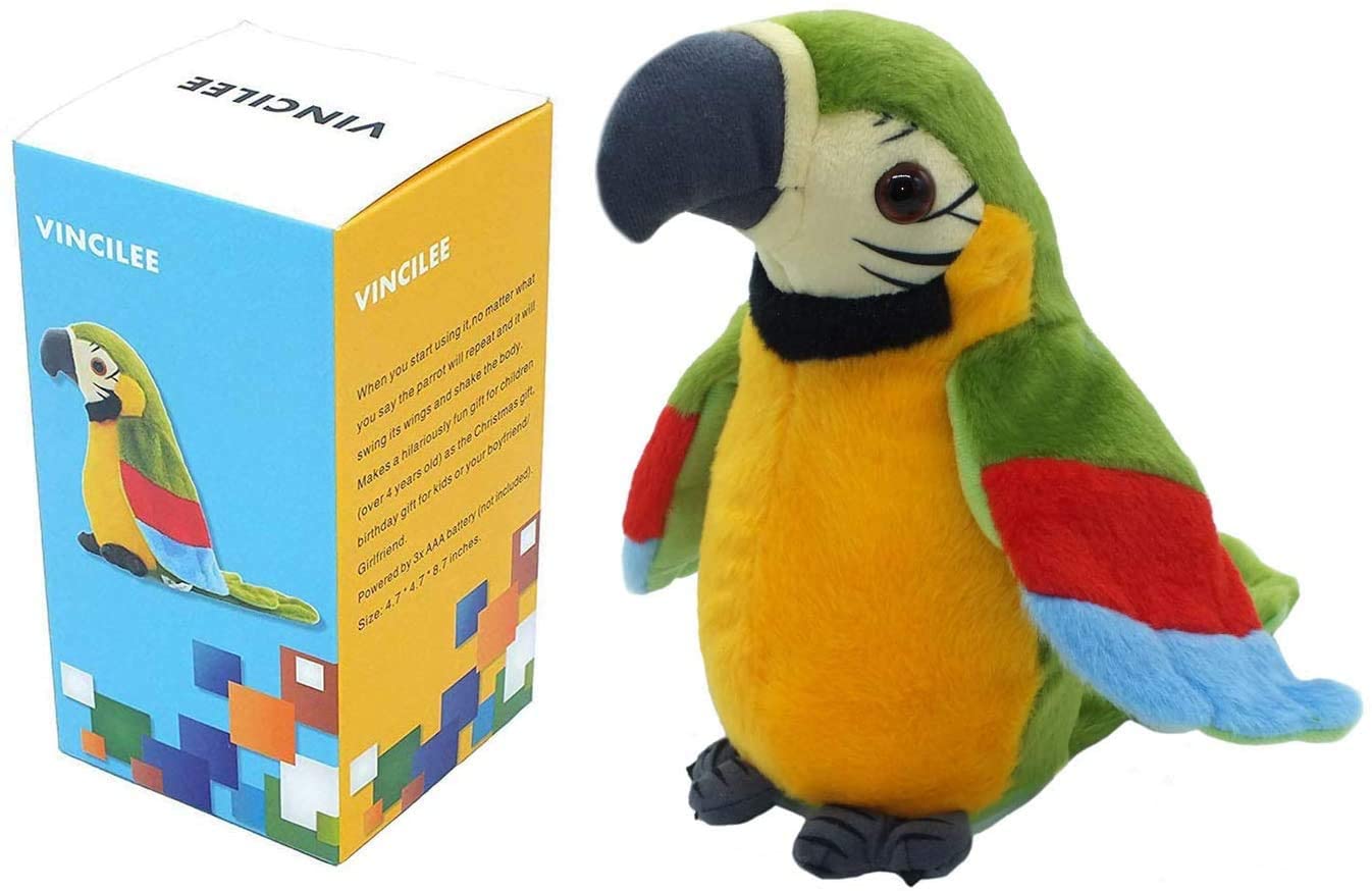 talking parrot stuffed animal