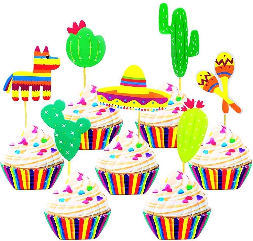 mini sombrero cupcake toppers