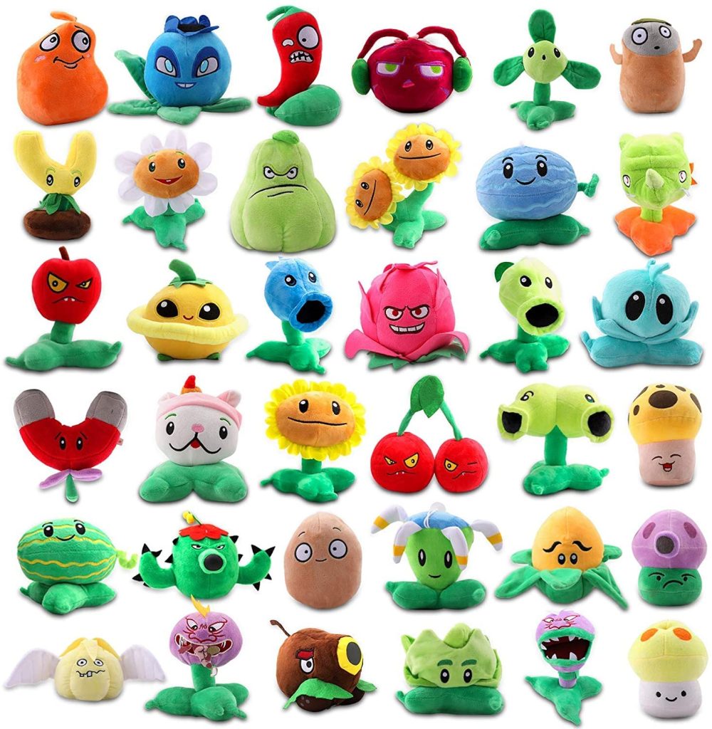 Maylai 36 Pieces Large Plants vs. Zombies 1&2 Plants Plush Figure Toy ...