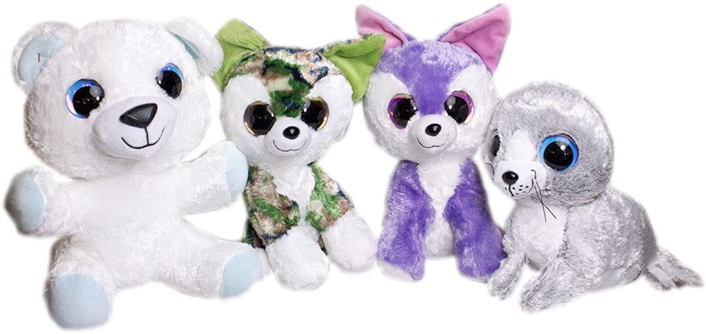 LUMO STARS 9 in. Stuffed Animal Plush Doll 4 Piece Artic Bundle ...