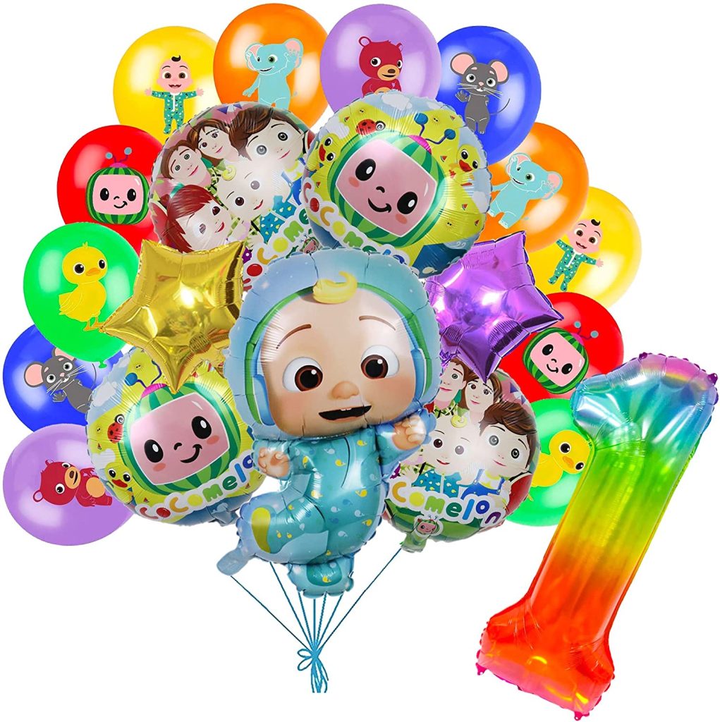 Coco JJ Melon Party Decorations Birthday Balloons, 20pcs Aluminum Foil ...