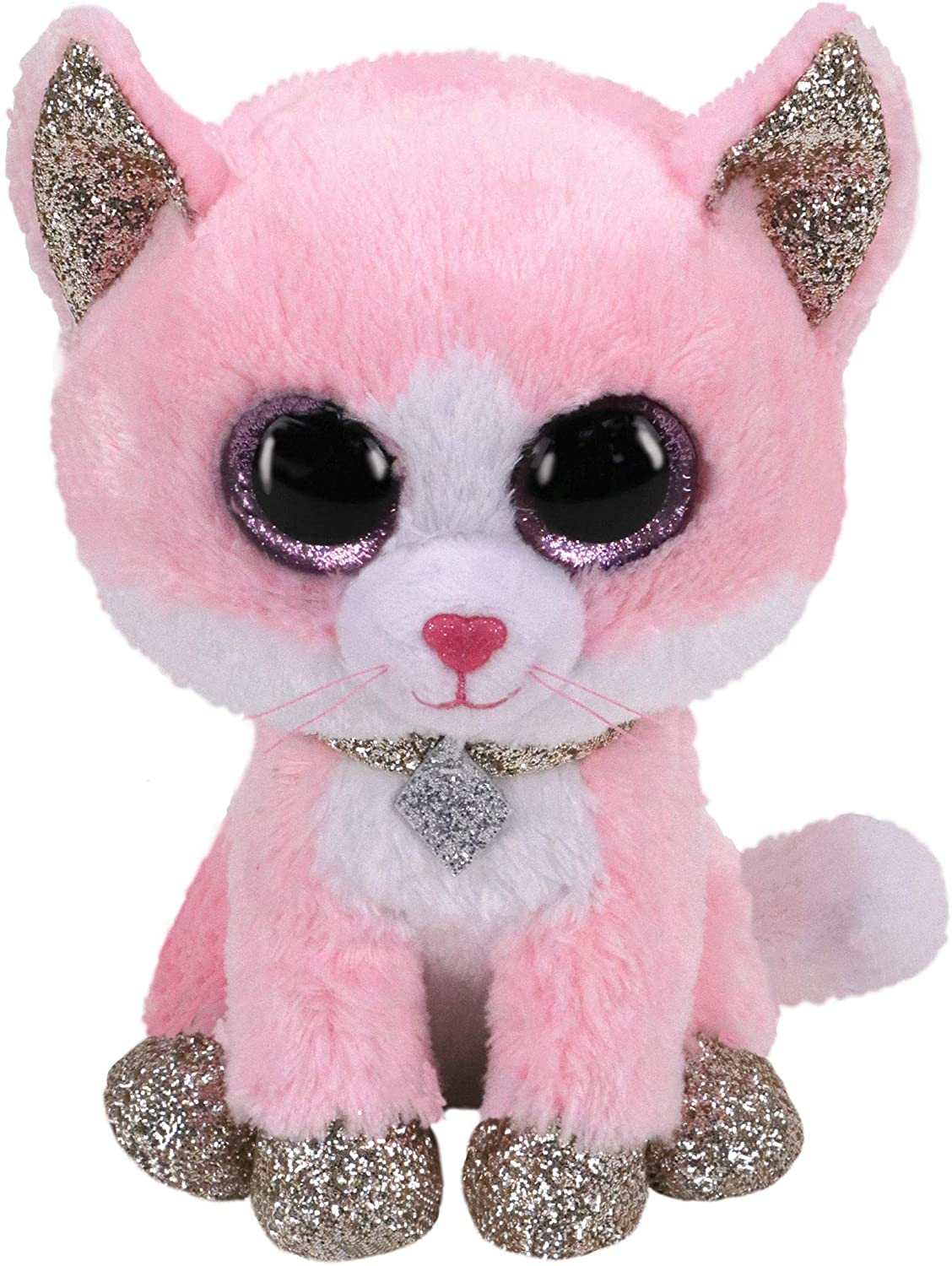 pink stuffed kitten