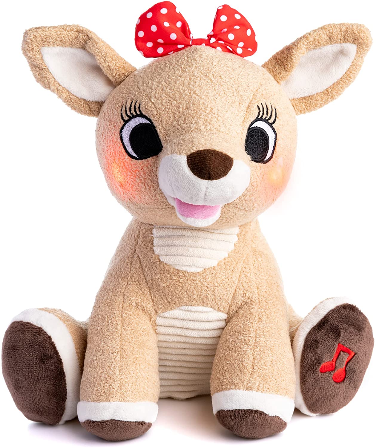 rudolph reindeer plush light up nose